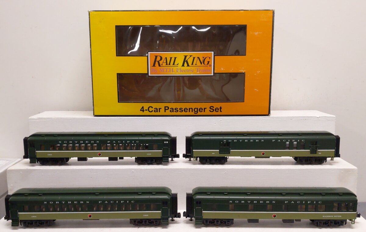 MTH 30-69142 O Northern Pacific 60' Madison Passenger Car Set (Set of 4)