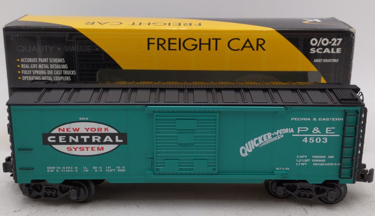 K-Line K-90017 O Gauge New York Central Peoria & Eastern Boxcar #4503 LN/Box
