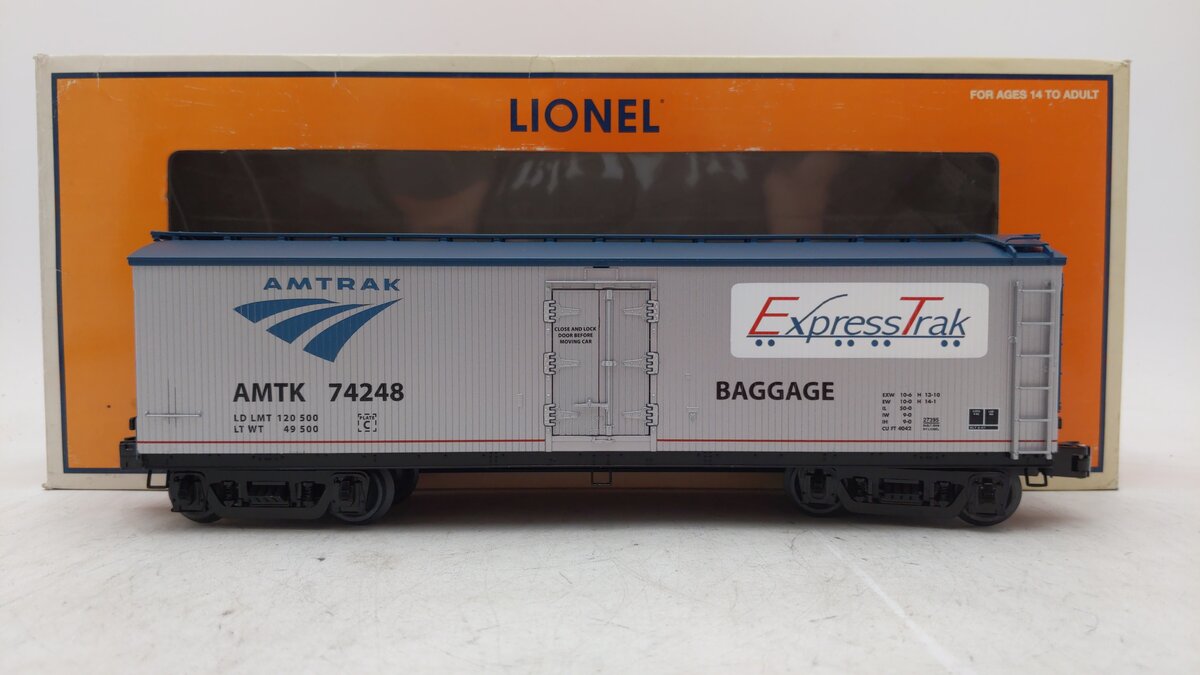 Lionel 6-27395 O Gauge Amtrak Express Trak Baggage Boxcar #74248