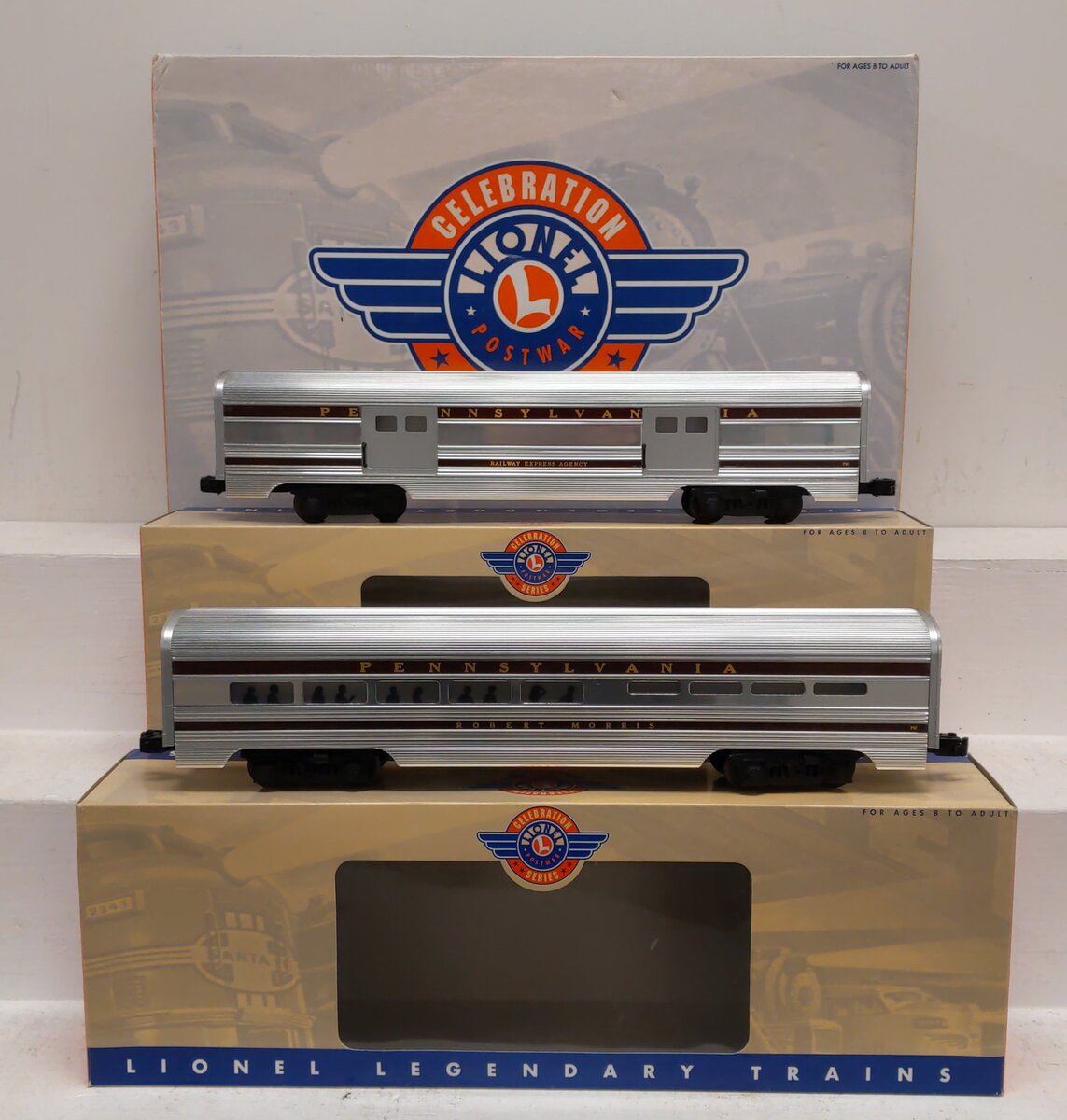Lionel 6-39154 PWC Pennsylvania Railroad Aluminum Passenger Cars (Pack of 2) LN/Box