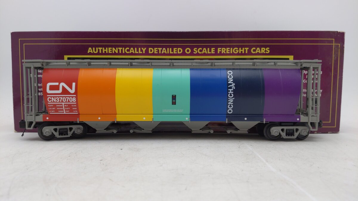 MTH 20-97687 O Gauge Canadian National (MTHRRC-2009) 100 Ton Hopper Car #370708 LN/Box