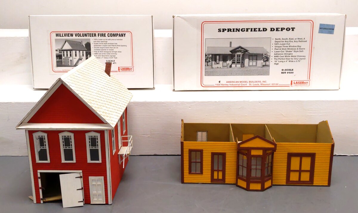 American Model Builders HO Lasercut Buildings: 471, 480 [2] VG