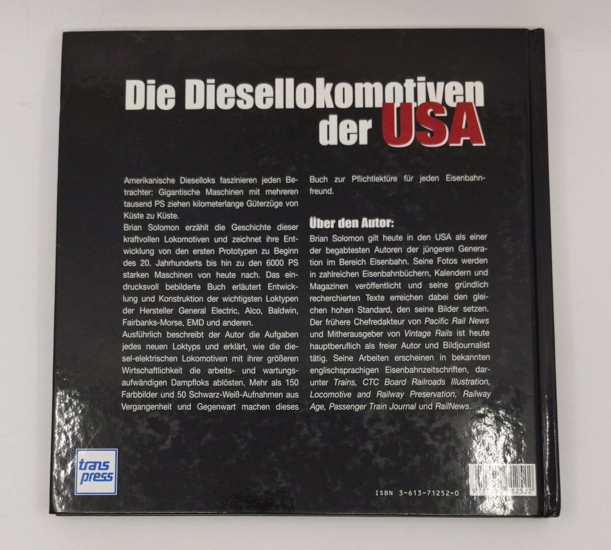 Die Diesellokomotiven der USA Hardcover Book By Brian Solomon LN