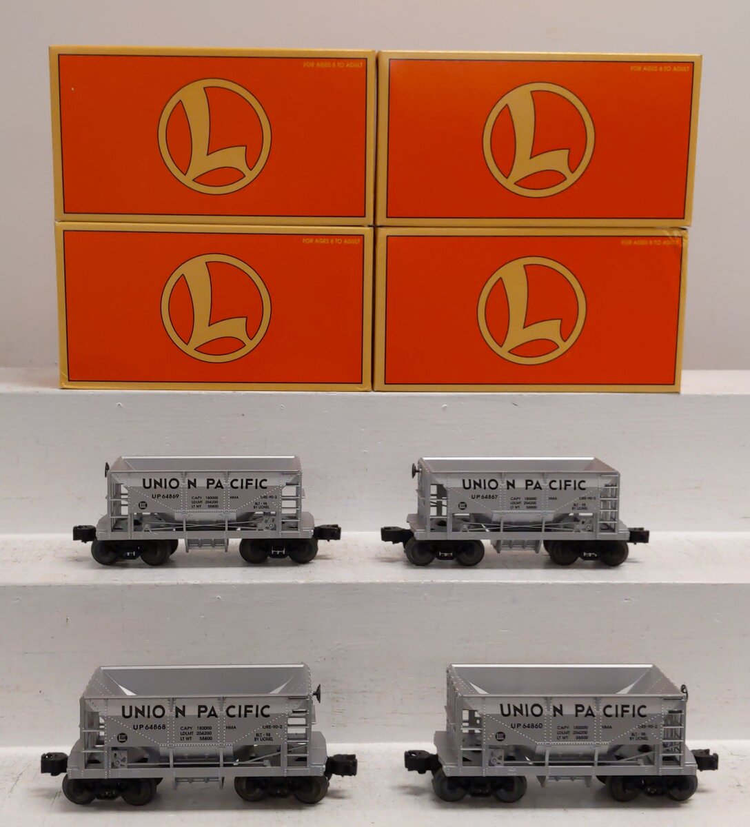 Lionel 6-11844 O Gauge Union Pacific Diecast Ore Cars (Pack of 4) LN/Box