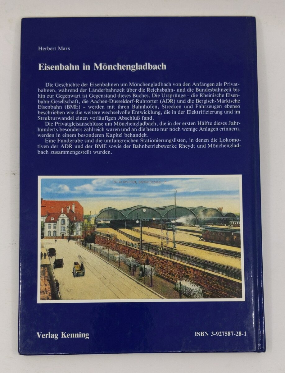 Eisenbahn in Mönchengladbach Hardcover Book By Herbert Marx LN