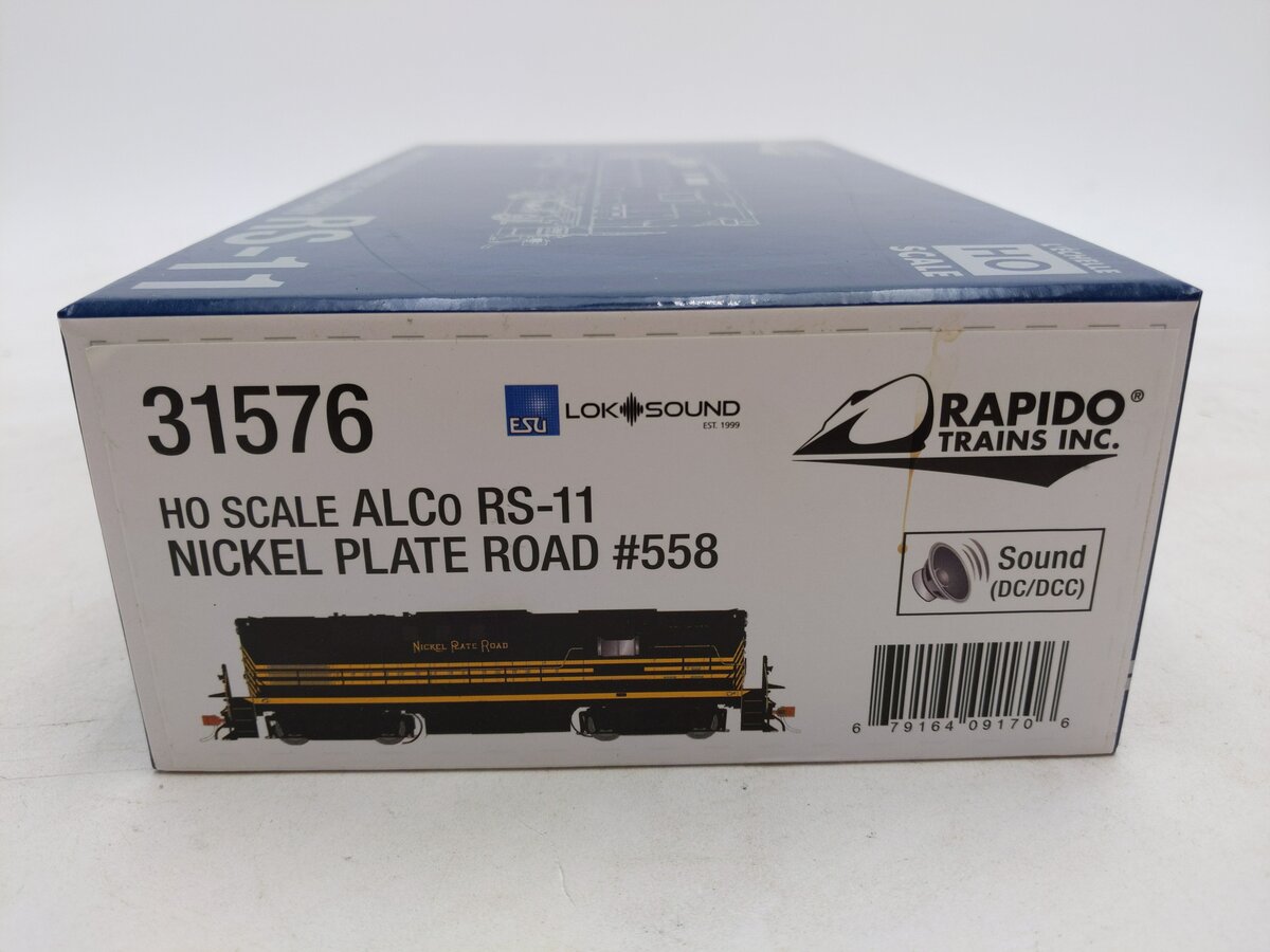 Rapido Trains 031576 HO NKP RS-11 Diesel Locomotive with DCC/Sound #558