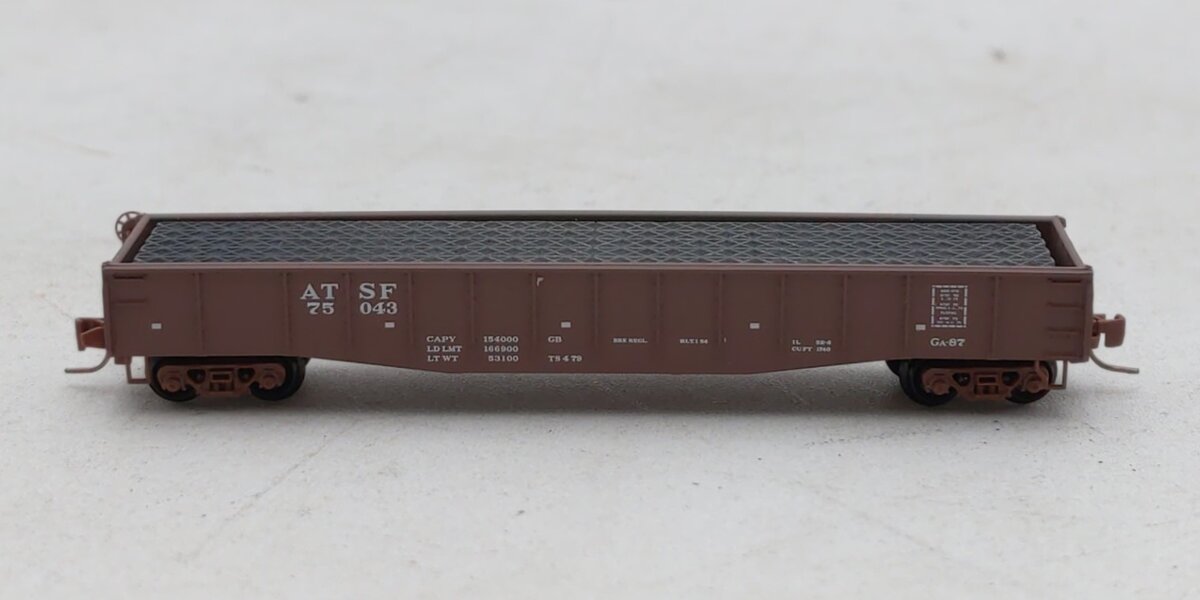 Micro-Trains 52200231 Z ATSF 50' Fishbelly Sides Gondola w/Load #75043