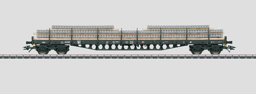 Marklin 47016 HO Scale DB AG Flatcar w/Concrete Rail Load LN/Box