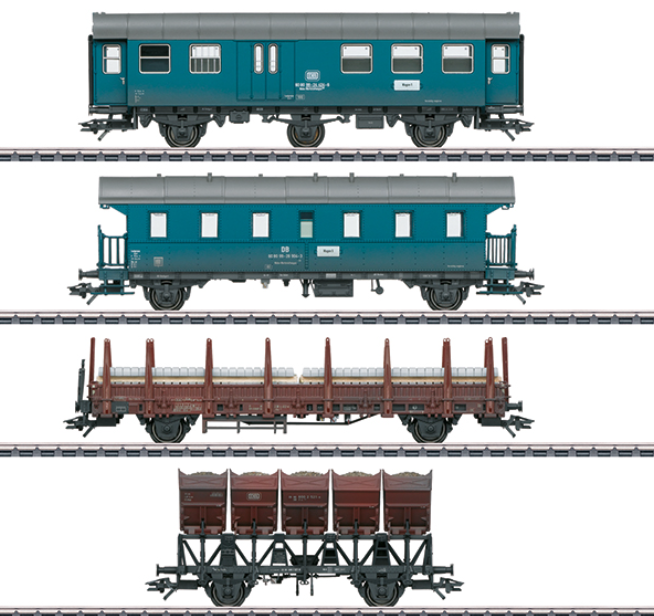 Marklin 46690 HO DB Construction Train Car 4-Car Set