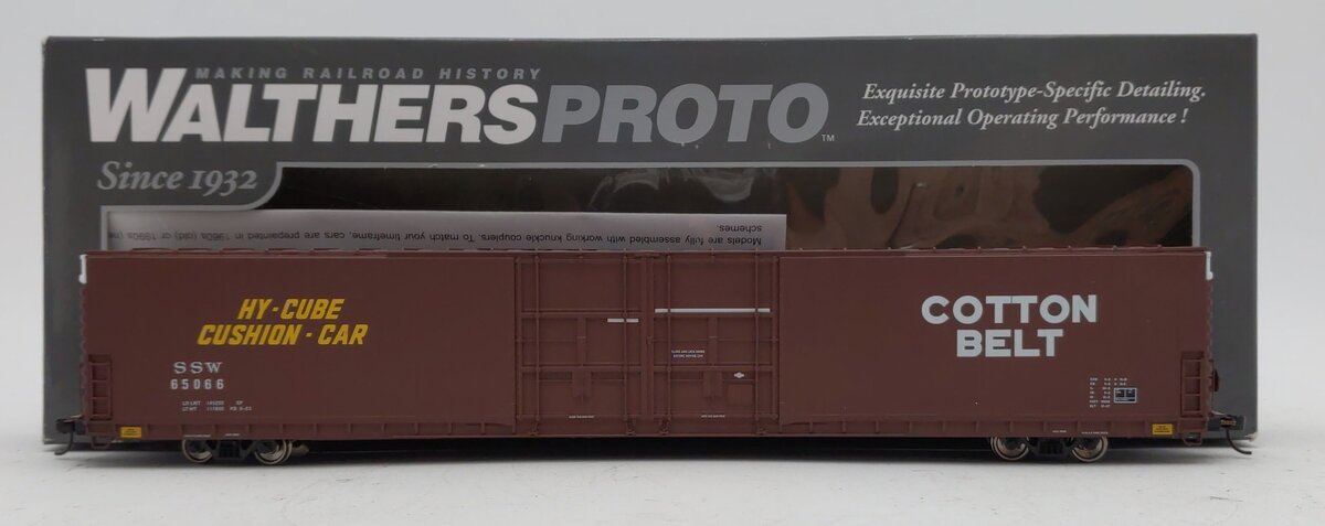 Walthers 920-102107 HO Cotton Belt SSW 86' P-S DD Hi-Cube Boxcar #65066