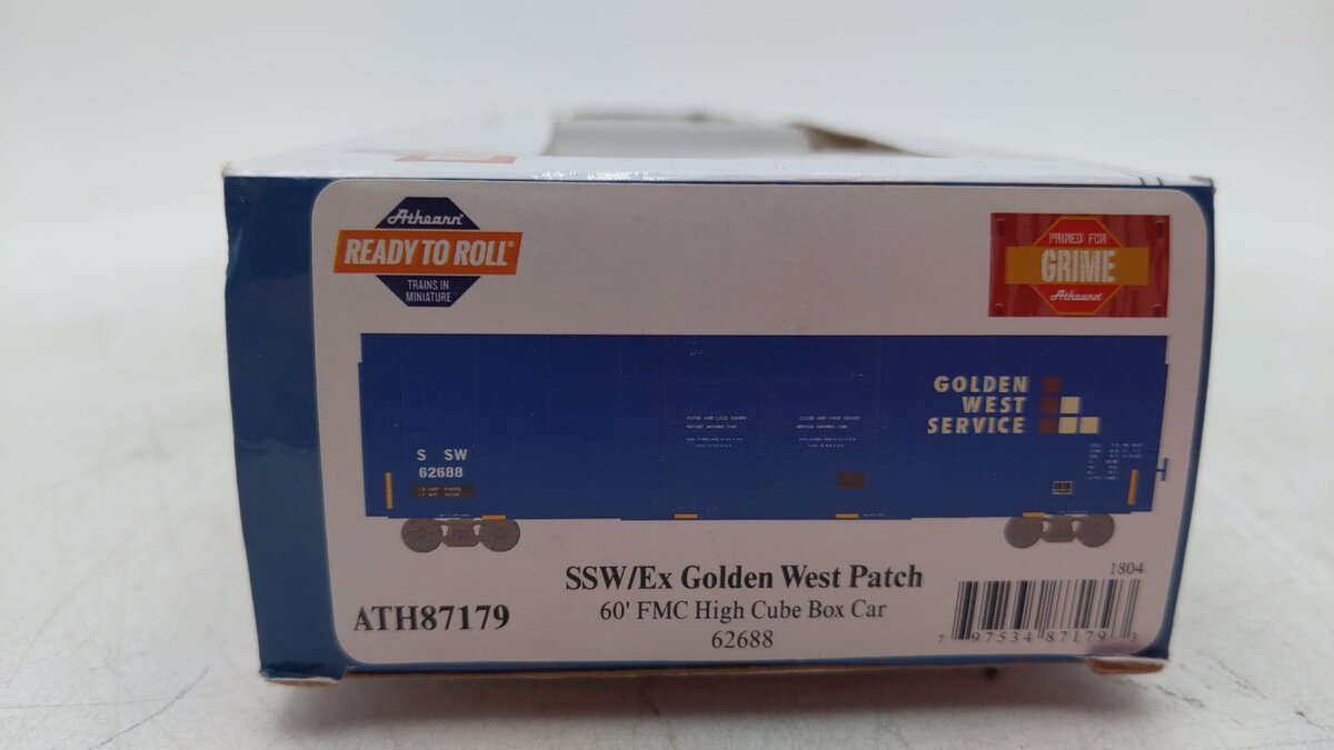 Athearn 87179 HO SSW/Ex-GWS FMC 60' DD Hi-Cube Smooth Box #62688