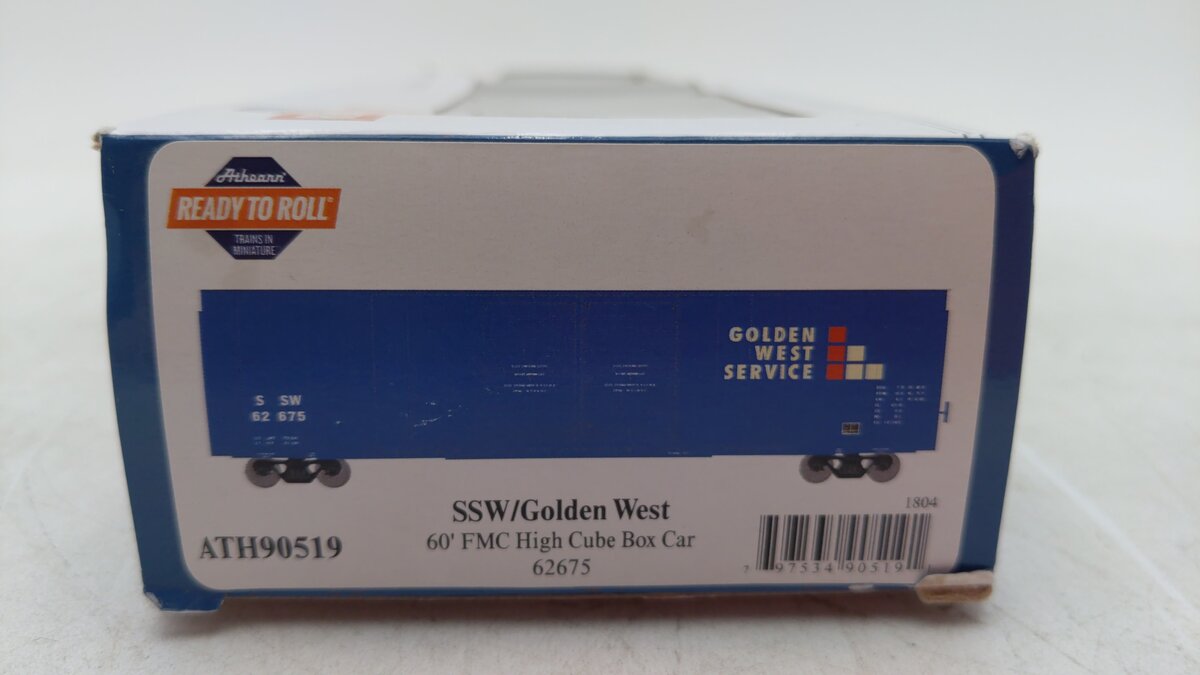Athearn 90519 HO SSW/Golden West Service FMC 60' DD/SS Hi-Cube RTR Boxcar #62675