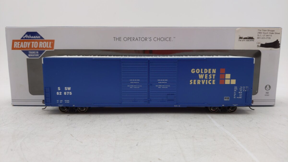 Athearn 90519 HO SSW/Golden West Service FMC 60' DD/SS Hi-Cube RTR Boxcar #62675