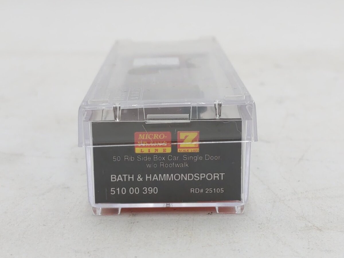 Micro-Trains 51000390 Z Bath & Hammondsport Railway 50' Rib Side Box Car #25105