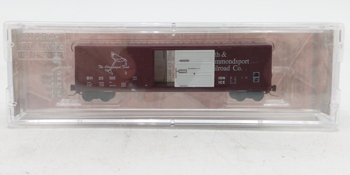 Micro-Trains 51000390 Z Bath & Hammondsport Railway 50' Rib Side Box Car #25105