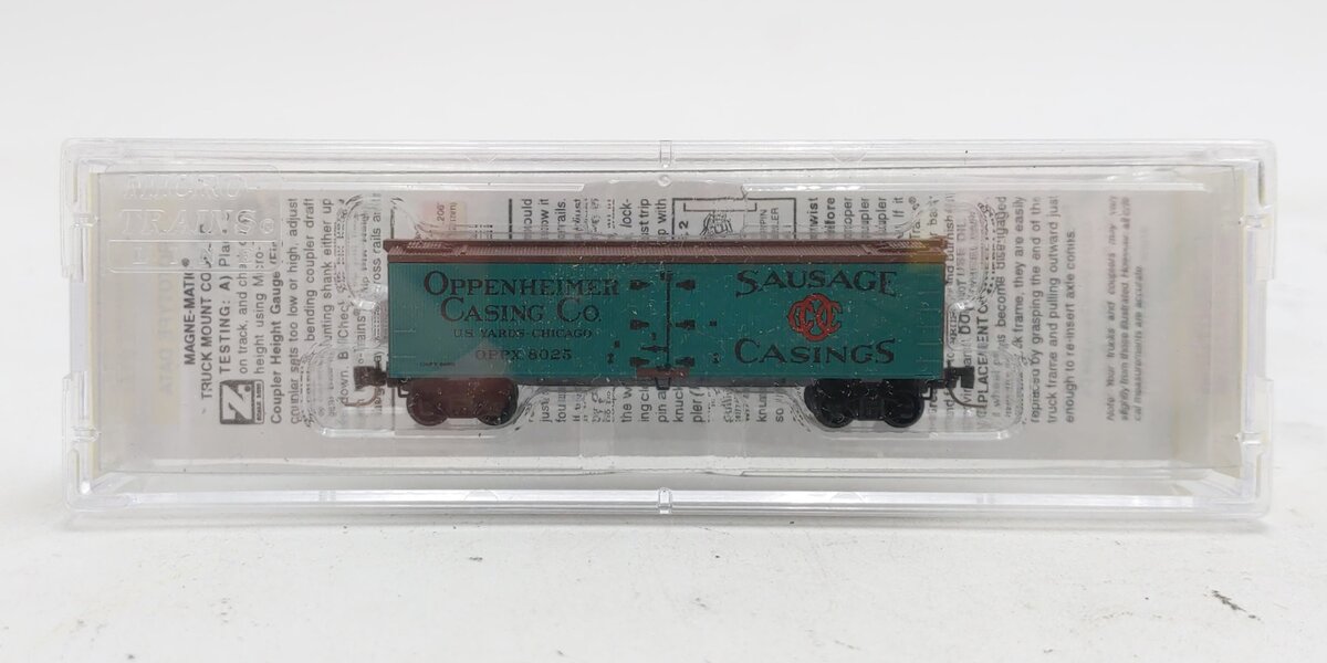 Micro-Trains 51800692 Z Oppenheimer Casing Co. 40' Wood Reefer Car #8025