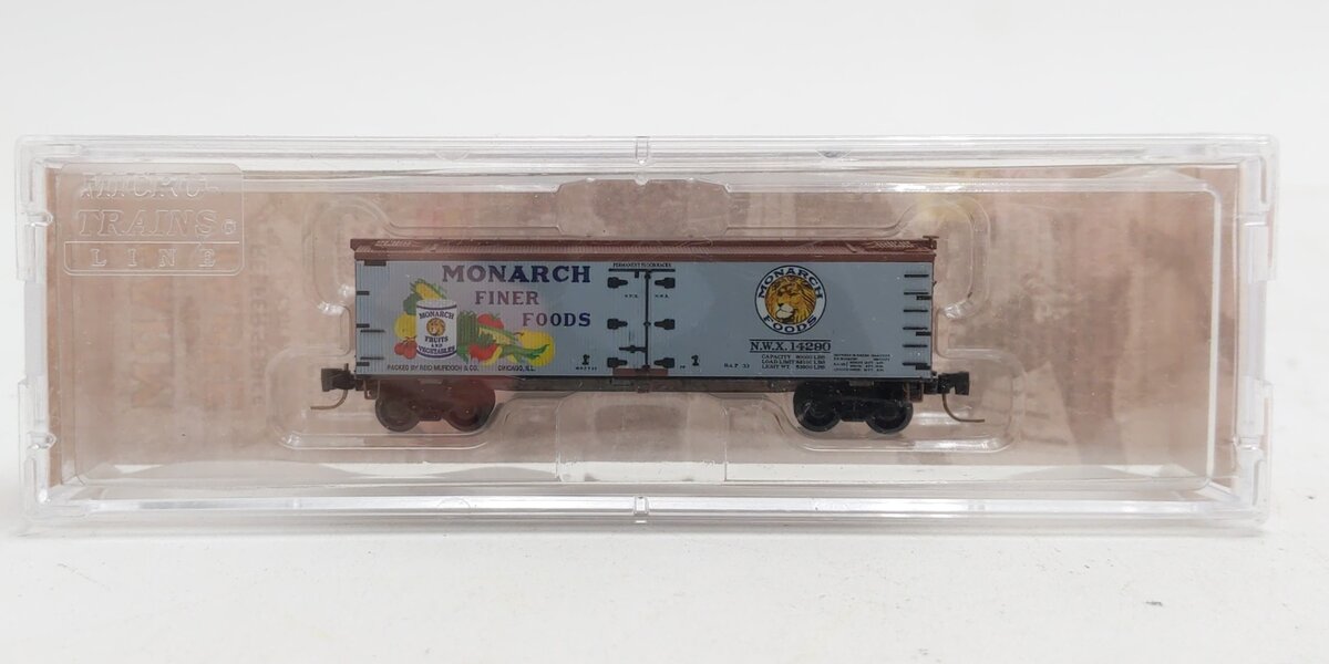 Micro-Trains 51800710 Z Monarch Finer 40' Double-Sheathed Wood Reefer #14290