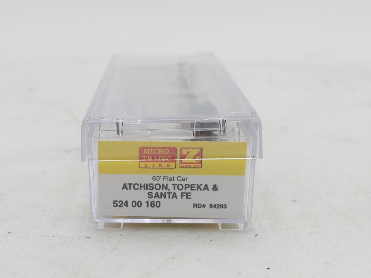 Micro-Trains 52400160 Z Atchison, Topeka & Santa Fe 60’ Flat Car #94283