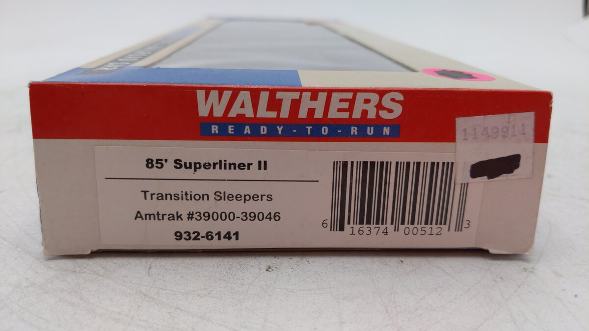 Walthers 932-6141 HO Scale Amtrak 85' Superliner Phase IV Transition Sleeper Car EX/Box