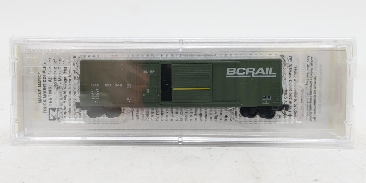 Micro-Trains 51200032 Z British Columbia Railway 50' Rib Side Box Car #100348