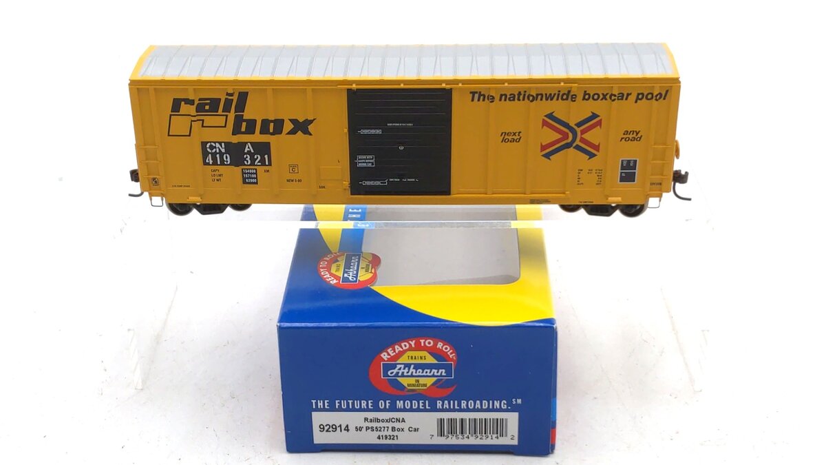 Athearn 92914 HO Scale Railbox/CNA 50' PS 5277 Box Car #419321