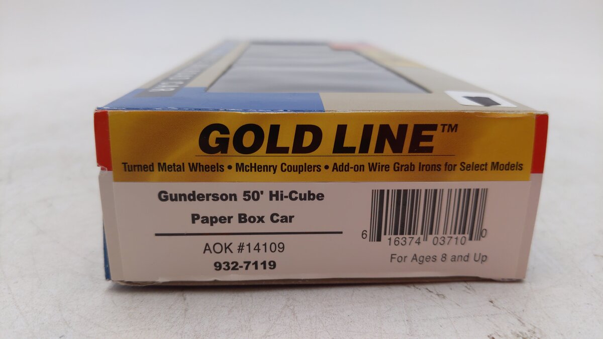 Walthers 932-7119 HO Scale AOK 50' High Cube Paper Boxcar #14109