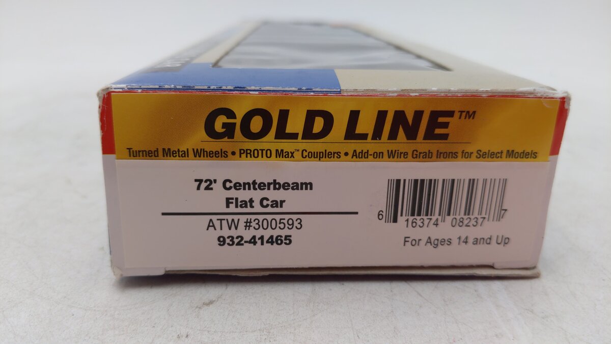 Walthers 932-41465 HO 72' Centerbeam Flat Car ATW # 300593 Gold Line