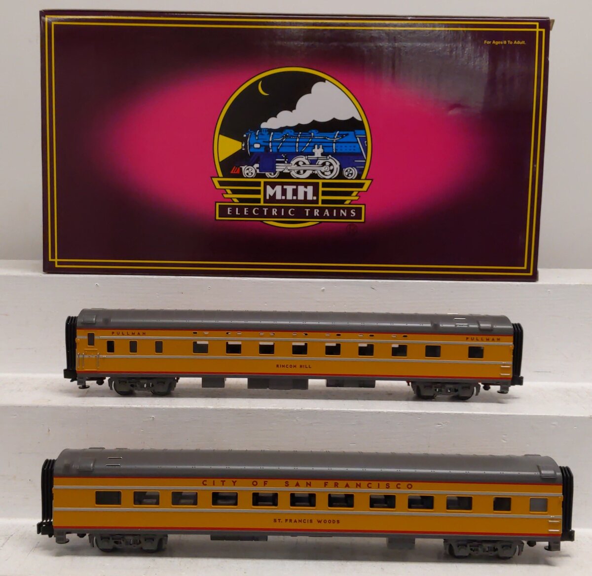 MTH 20-6666 O City of San Francisco 70' Streamlined Slpr/Diner Passenger Car Set LN/Box