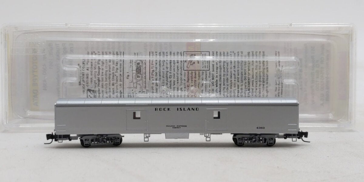 Micro-Trains 55300080 Z Rock Island 70' Lightweight Smoothside Baggage Car #4363 NIB