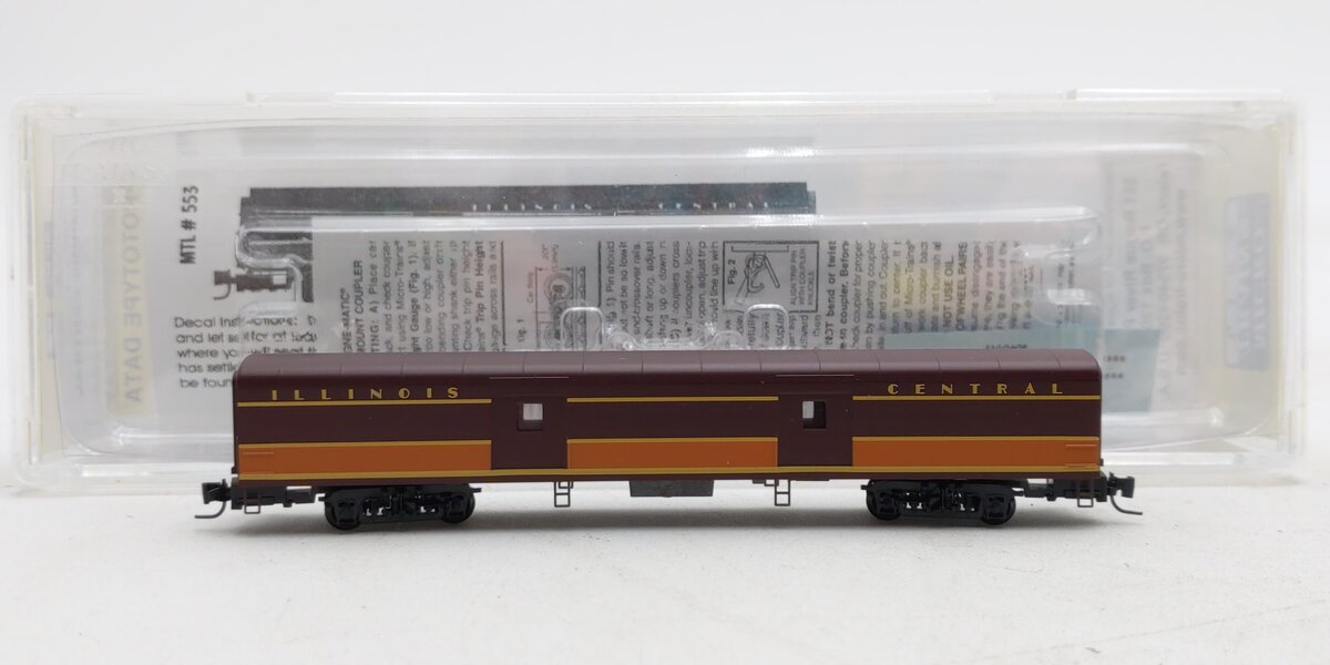 Micro-Trains 55300020 Z Illinois Central 70' Lightweight Smoothside Baggage Car LN/Box