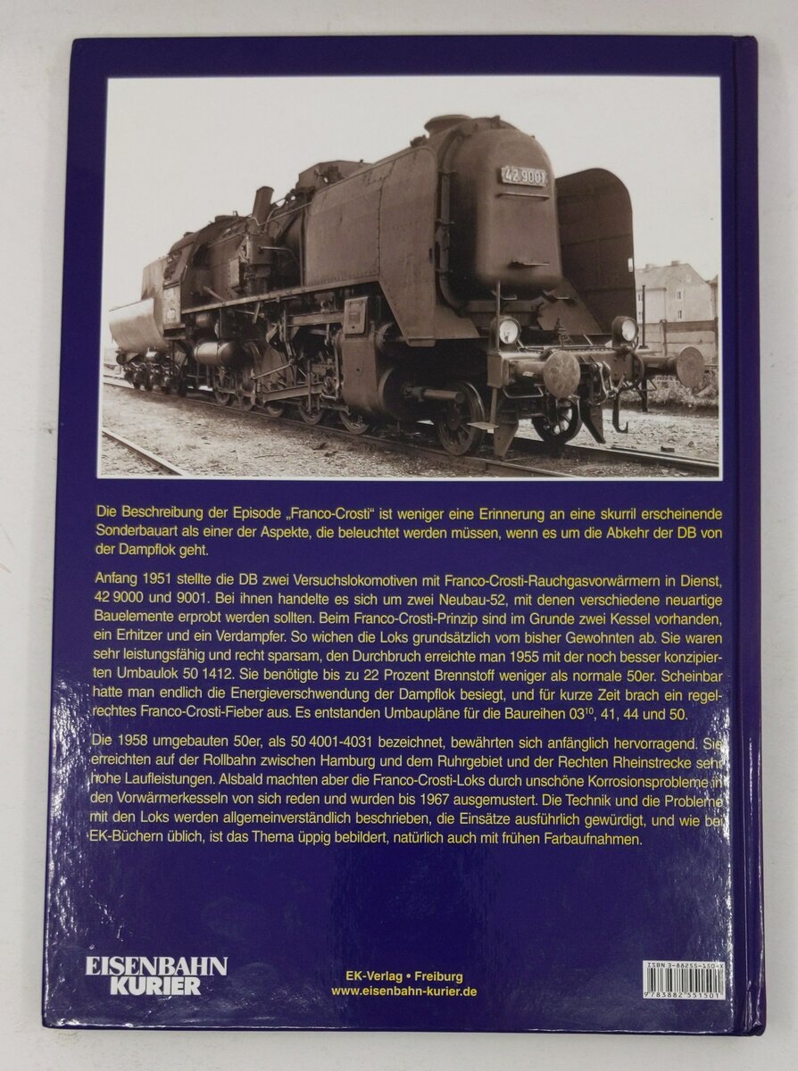 Franco-Crosti: Die Baureihen 42 90 und 50 40 Hardcover Book Jürgen-Ulrich Ebel EX