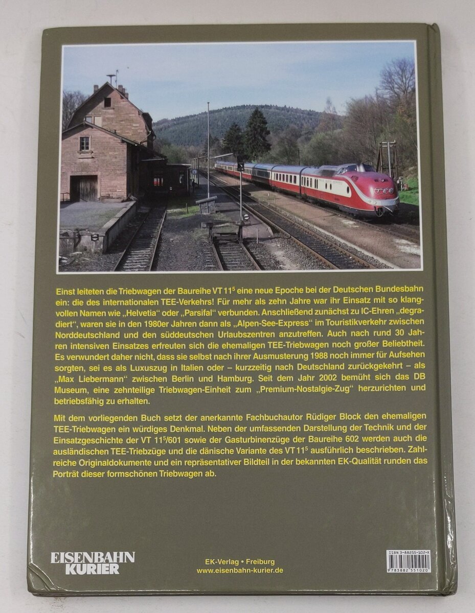 Die TEE-Triebwagen der Deutschen Bundesbahn Hardcover Book By Rüdiger Block EX