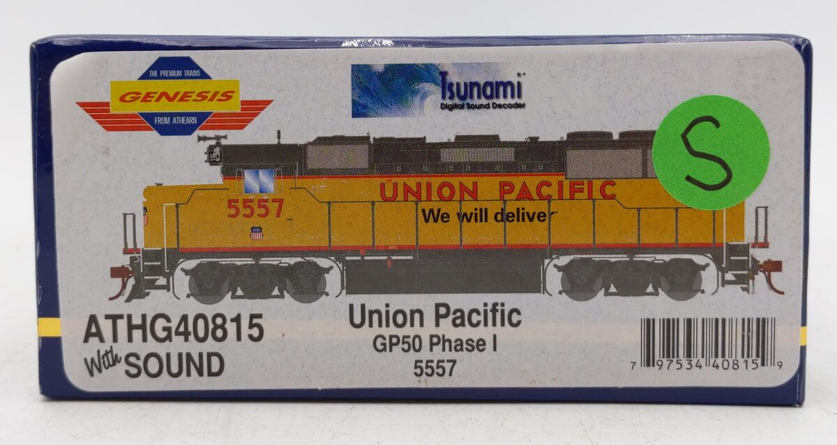 Athearn G40815 HO UP/We Deliver GP50 Phase I w/DCC & Sound #5557 LN/Box
