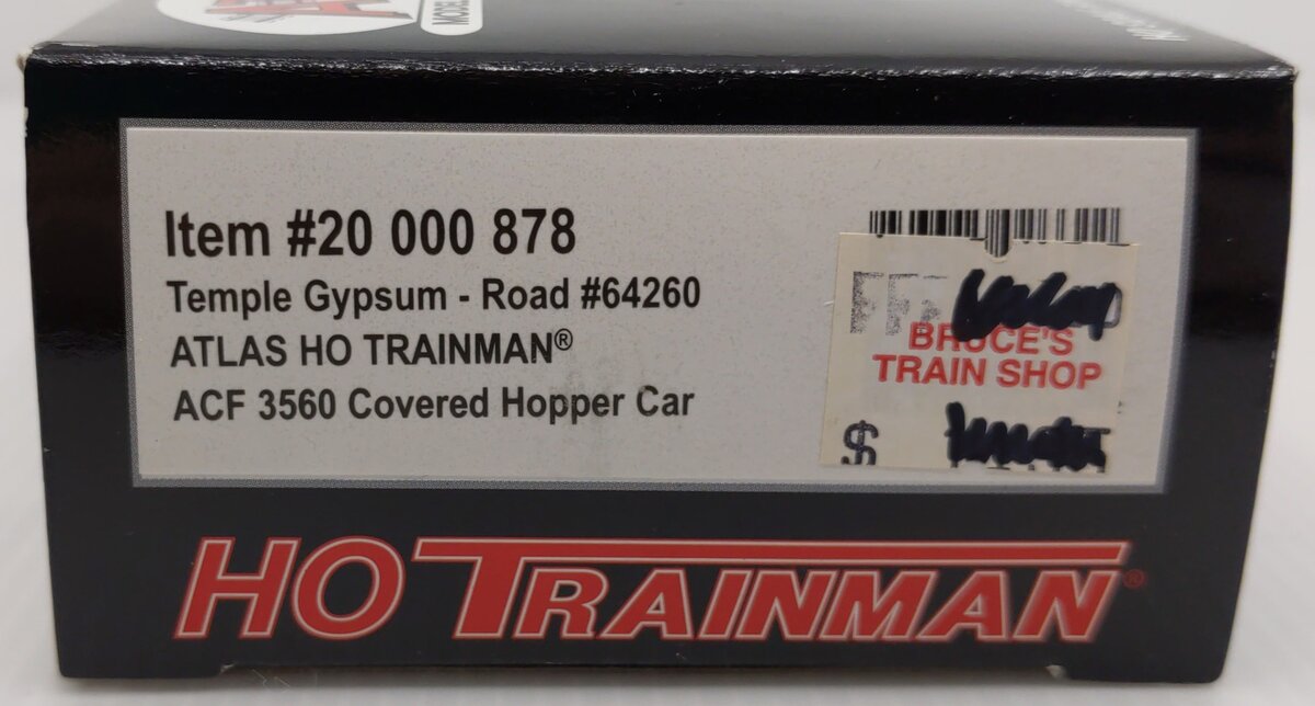 Atlas 20000878 HO Scale Temple Gypsum ACF 3560 Covered Hopper Car #64260