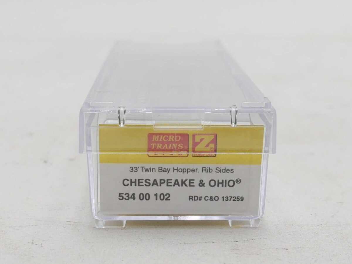Micro-Trains 53400102 Z C&O 33' Twin Bay Rib Side Hopper w/Load #137259