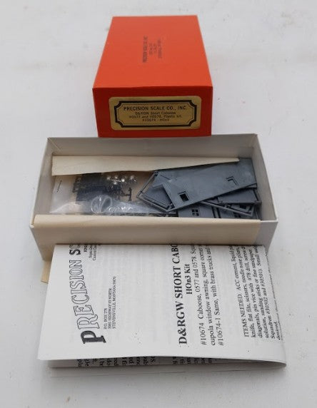 Precision Scale Company 10674 Denver & Rio Grande Western Short Caboose Kit