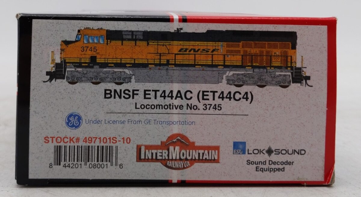 InterMountain 497101s-10 HO BNSF ET44AC (ET44C4) Locomotive W/Sound #3745 LN/Box