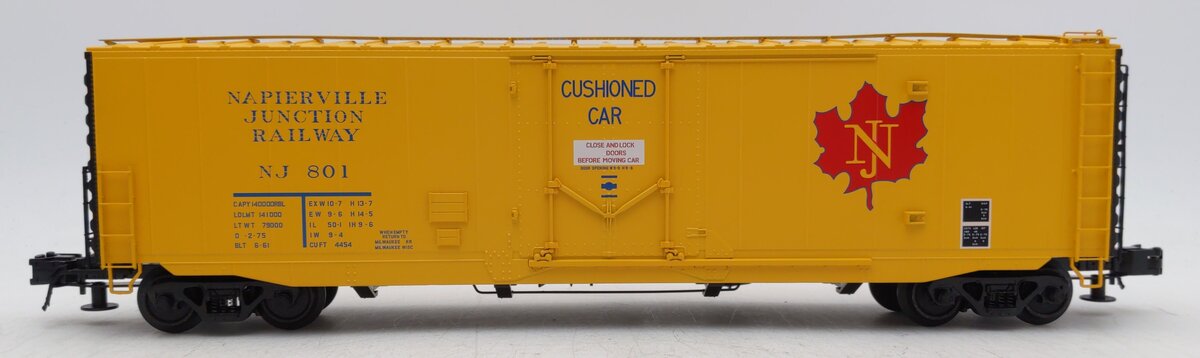 Atlas 8863 O Gauge Napierville Junction 50’ PS-1 Plug Door Boxcar #801 (3-Rail) VG/Box