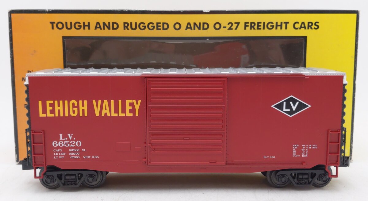 MTH 30-74517 O Gauge Lehigh Valley 40' High Cube Box Car #66520