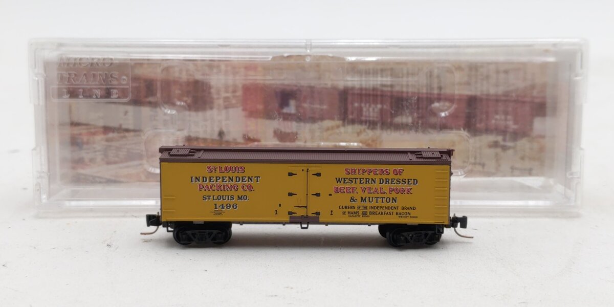 Micro-Trains 51800110 Z St Louis Independent Packing Co 40' Wood Reefer #1496