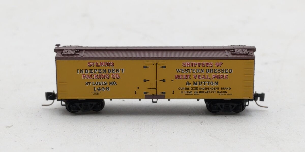 Micro-Trains 51800110 Z St Louis Independent Packing Co 40' Wood Reefer #1496