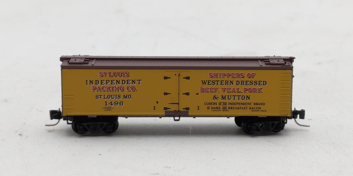 Micro-Trains 51800110 Z St Louis Independent Packing Co 40' Wood Reefer #1496