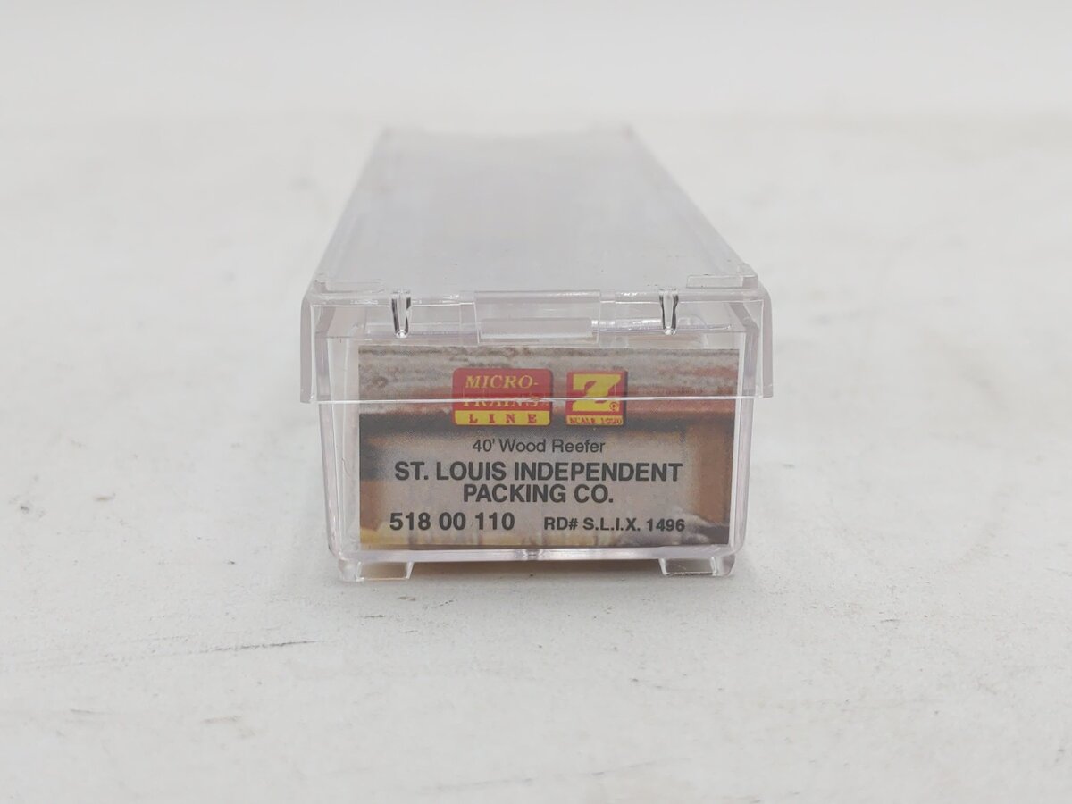 Micro-Trains 51800110 Z St Louis Independent Packing Co 40' Wood Reefer #1496