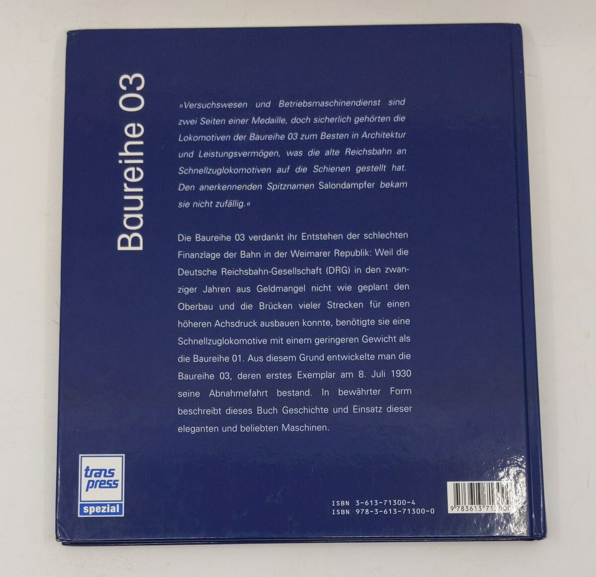 Baureihe 03 Hardcover Book By Manfred Weisbrod, Horst J. Obermayer EX