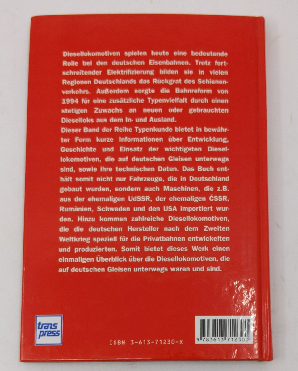 Typenkunde deutscher Diesellokomotiven Hardcover Book By Stefan Alkofer EX
