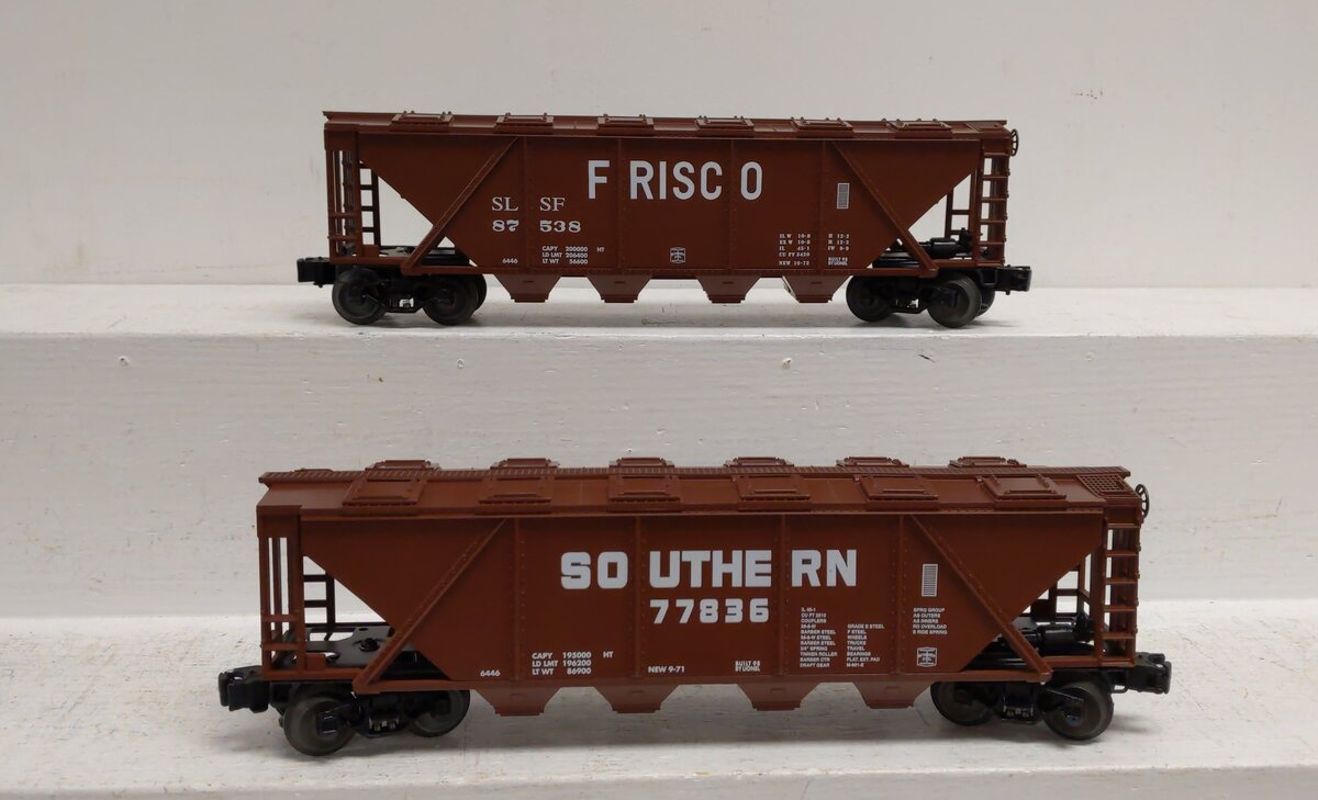 Lionel 6-21755 O Gauge Southern/Frisco 2-Car 4-Bay Hopper Set LN/Box