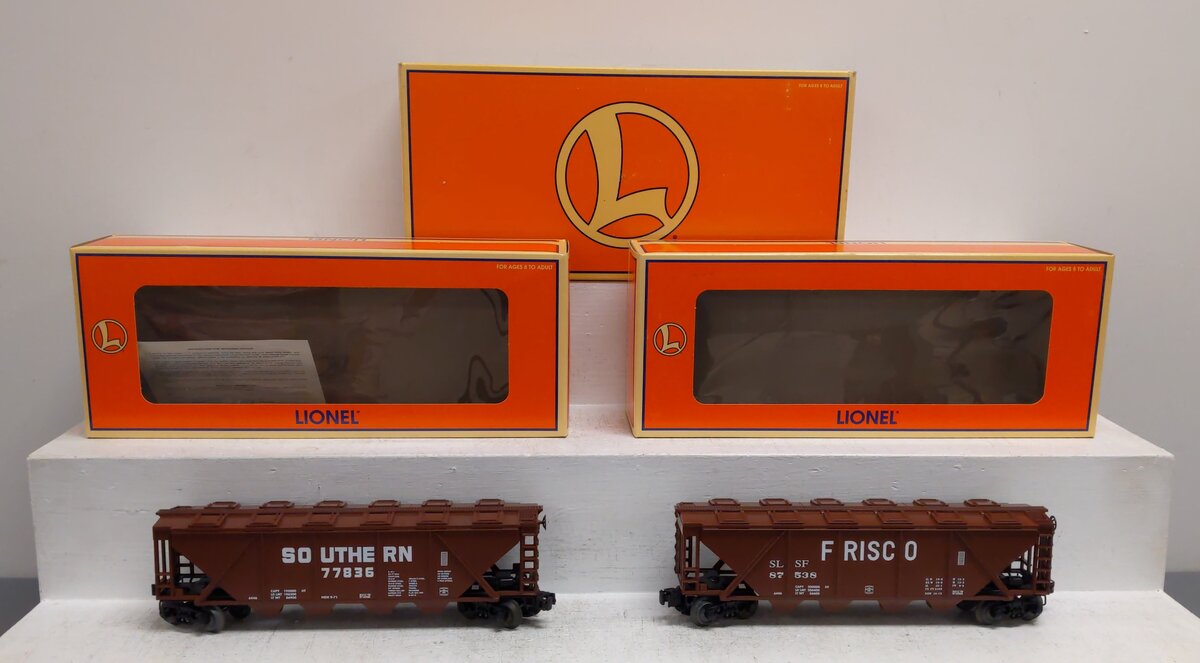 Lionel 6-21755 O Gauge Southern/Frisco 2-Car 4-Bay Hopper Set LN/Box