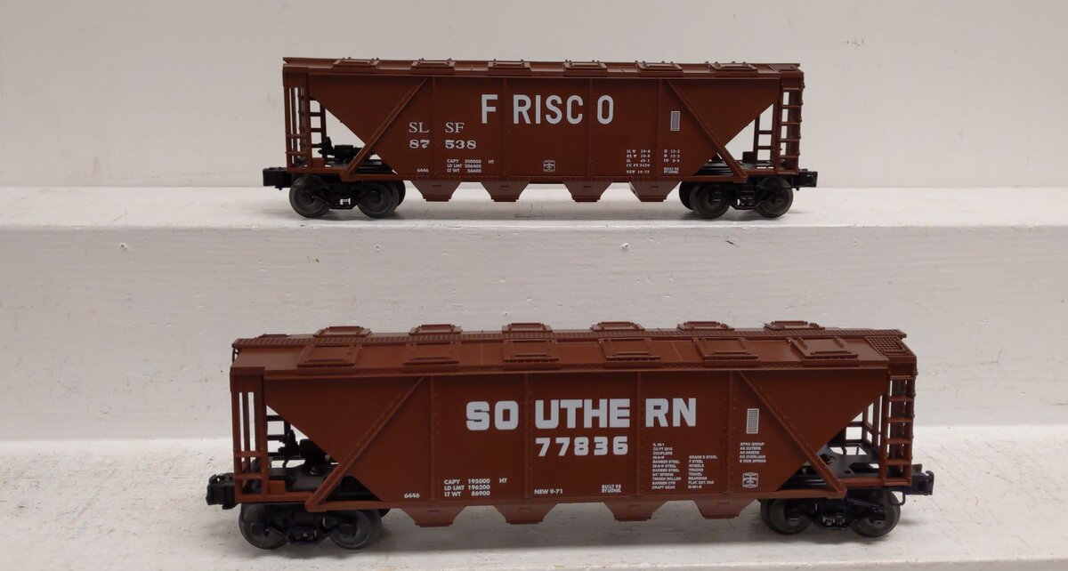 Lionel 6-21755 O Gauge Southern/Frisco 2-Car 4-Bay Hopper Set LN/Box