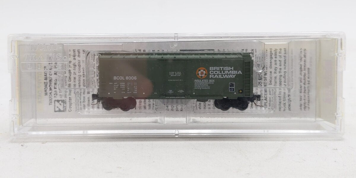 Micro-Trains 50200162 Z British Columbia 40' Plug Door Boxcar #8006