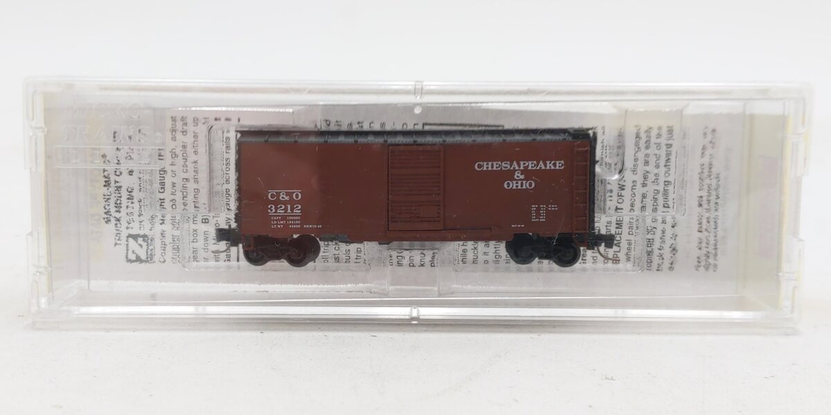 Micro-Trains 50000762 Z Scale Chesapeake & Ohio 40' Single-Door Boxcar #3212 LN/Box
